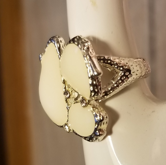 Sim.moonstone in silver ring 6 7 8 9 - Picture 5 of 8